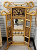 Chinese Bentwood and carved mirror. ht. 47in., wd. 28in.