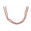 (2) TWO CORAL NECKLACE