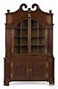 Pennsylvania Chippendale walnut two-part cupboard