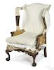 George III mahogany wing chair, ca.1770