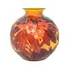 A Galle Mold Blown Glass Vase, Height 10 inches.