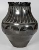 Carlos Dunlap (San Ildefonso, 1958-1981) Blackware Pottery Jar