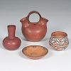 Southwestern Pueblo Pottery Plus a Vase from Cherokee Sequoya School