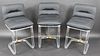 LION IN FROST BAR STOOLS, SET OF (3) THREE