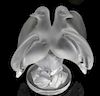 LALIQUE CRYSTAL ARIANE DOVES