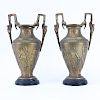 Pair of Gilt Bronze Neoclassical Style Urns