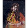 Aram Bakalian, Armenian (1874-1959) Oil on Canvas, Portrait of a Young Lady