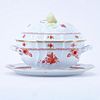 Herend Chinese Bouquet (Rust) Porcelain Covered Tureen and undertray
