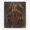 Early 19th Century Eastern European School Religious Painting on Wood Panel