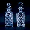 Two (2) Webb Cut Crystal Decanters