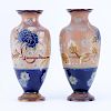Pair of Royal Doulton Slaters Pottery Vases