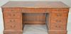 Two piece lot include Drexel office desk and credenza (slight imperfections). desk top: 32" x 72", credenza: ht. 87in., wd. 7