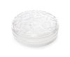 A Rene Lalique Molded and Frosted Glass Powder Box, for DOrsay, Diameter 4 inches.