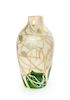 A Steuben Aurene Glass Vase, Height 7 inches.