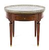 A Louis XVI Style Gueridon Height 21 x diameter 23 3/4 inches.