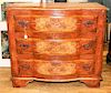 A Venetian Style Painted Chest of Drawers Height 39 3/4 x width 45 x depth 22 inches.