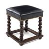 A William & Mary Style Ottoman Height 19 1/2 x width 18 x depth 18 1/4 inches.