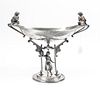 * An Aesthetic Movement Silver-Plate Centerpiece Bowl Height 14 1/2 inches.