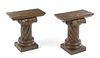 A Pair of Copper Clad Pedestals, likely Indian Width 18 inches.