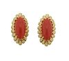 18K Gold Orange Gemstone Earrings