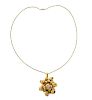 18k Gold Gemstone Pendant 14k Necklace