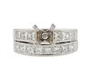 Jabel Platinum Diamond Wedding Engagement Ring Setting