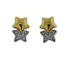 18K Gold Diamond Star Earrings