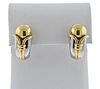 Bulgari Bvlgari 18K Gold Stainless Steel Earrings