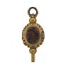 Antique 14K Gold Colored Stone Watch Fob Key