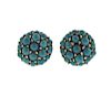 Antique 14k Gold Turquoise Stud Earrings