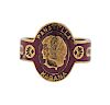 Cartier 18k Gold Enamel Cigar Band Ring