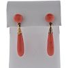 Antique Gold Coral Drop Earrings