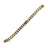 French 18k Gold Curb Link Bracelet Watch