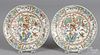 Pair of Chinese export porcelain plates, 19th c.