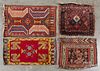 Four Oriental mats/bagfaces.