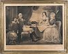 Lithograph of Washington and his family