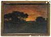 1914 Washington O/B Sunrise Landscape Painting