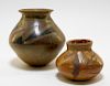 2 Native American Acoma Pottery Geometric Vessels