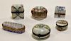 6 Limoges Porcelain Pill Jewelry Trinket Box