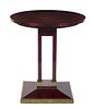 An Art Nouveau Mahogany Occasional Table, Height 31 x diameter 28 1/2 inches.