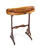 A Galle Marquetry Tray on Stand, Height 30 3/4 x width 27 1/4 x depth 16 inches.