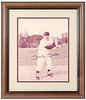 Framed Autographed Photo, Mickey Mantle