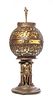An Oscar Bach Brass Table Lamp, German/ American (1884-1957), Height 25 inches.
