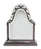 An Art Deco Wrought Iron Dressing Mirror, Height 21 1/4 x width 17 1/2 x depth 7 inches.
