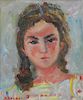 ZUCKER, Jacques. Oil on Canvas. Portrait of a Girl