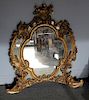 19th Century Rococo Carved Giltwood Mirror.