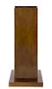 An Art Deco Walnut Pedestal, Height 49 1/4 inches.