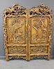 HIGHLY Carved 2 Panel Asian Style Tree Form Screen