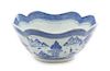 A Chinese Export Porcelain Punch Bowl Diameter 10 inches.