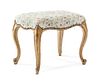 A Louis XV Style Painted Tabouret Height 19 x width 21 x depth 16 inches.